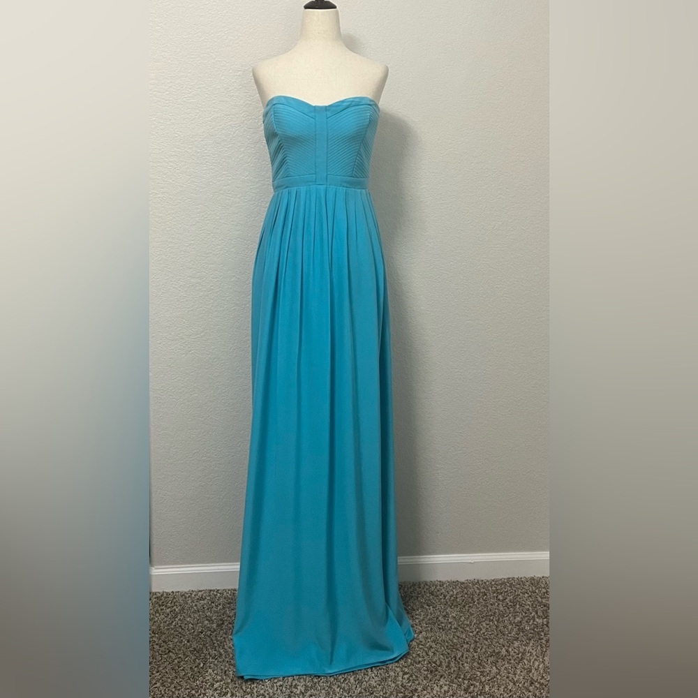 Parker Strapless Blue Maxi Dress